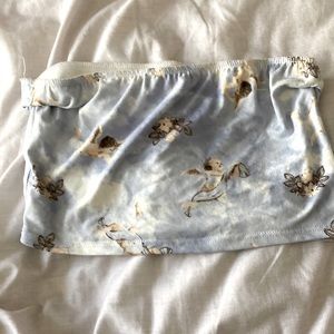 Pastel angel blue tube top